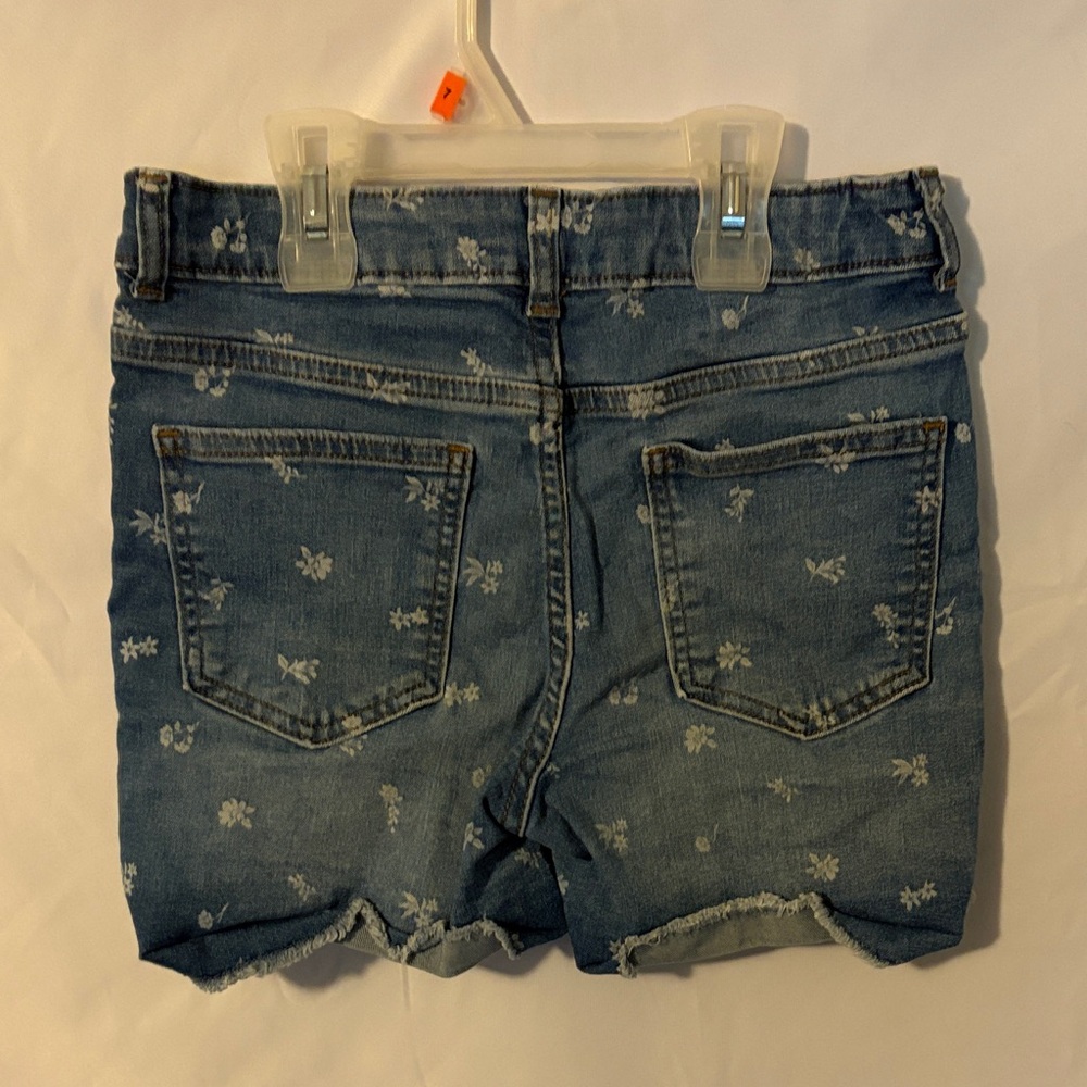 Denim Floral Kids Shorts - Picture 2 of 2